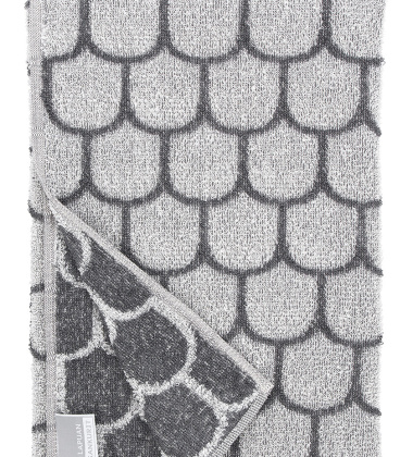 Ręcznik kąpielowy lniany frotte PAANU 80x150 Biało-Szary