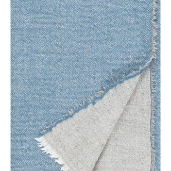Koc wełniany dwustronny - dwukolorowy DUETTO 140x180 Blue-Beige