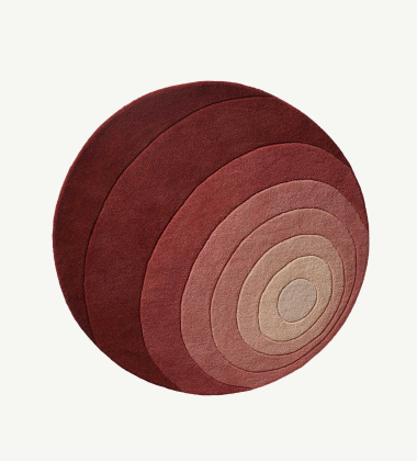 Dywan wełniany okrągły 120 cm LUNA RUG Verner Panton Rose