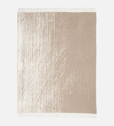 Koc wełniany dwustronny 130x170 KUISKAUS Blanket Off White-Grey