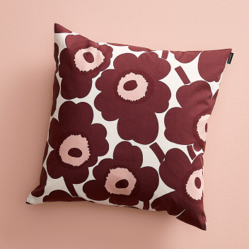 Poszewka na poduszkę 50x50 UNIKKO Cushion Cover Burgundy-Cotton-Pink