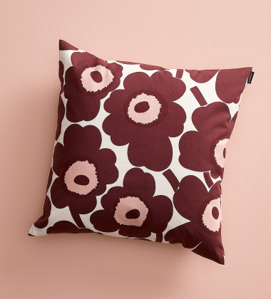 Poszewka na poduszkę 50x50 UNIKKO Cushion Cover Burgundy-Cotton-Pink