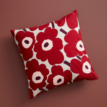 Poszewka na poduszkę 50x50 UNIKKO Cushion Cover Light Brown-Pink-Red