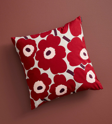Poszewka na poduszkę 50x50 UNIKKO Cushion Cover Light Brown-Pink-Red