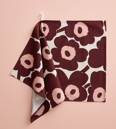 Ścierka kuchenna 43x70 UNIKKO Burgundy-Cotton-Pink