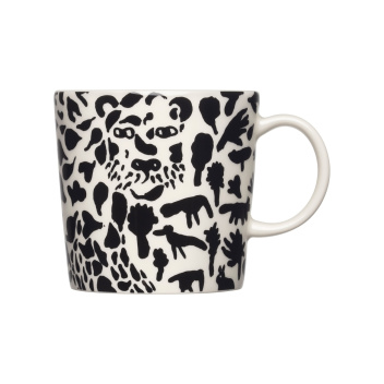 Kubek z porcelany 300 ml CHEETAH Oiva Toikka Mug Black-White