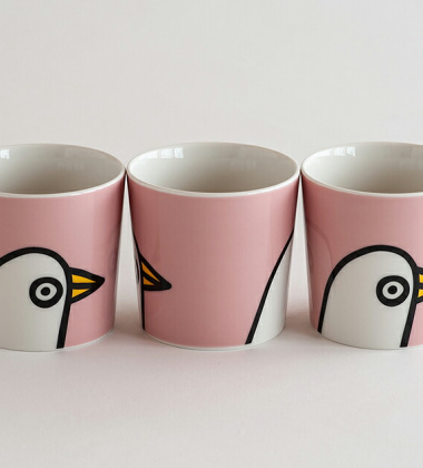 Kubek z porcelany 300 ml BIRDIE Oiva Toikka Mug Pink