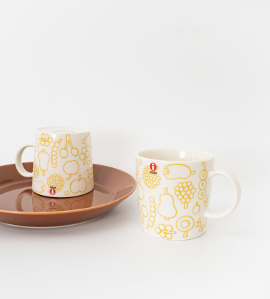 Kubek z porcelany 300 ml FRUTTA Oiva Toikka Mug Bright Yellow