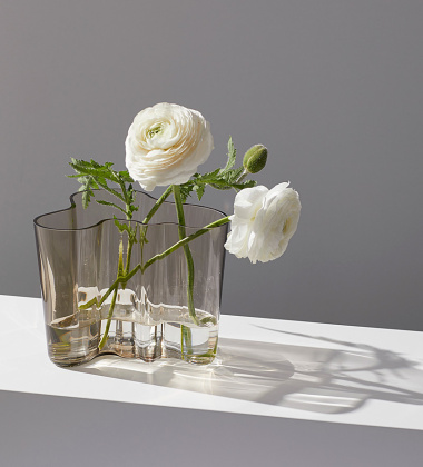 Wazon szklany ALVAR AALTO VASE 16 cm Lniany