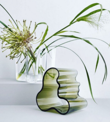 Wazon szklany ALVAR AALTO VASE 16 cm Zieleń Mchu