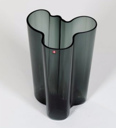 Wazon szklany ALVAR AALTO VASE 25,1 cm Ciemnoszary