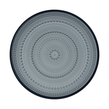 Talerz szklany KASTEHELMI DINNER PLATE 25,4 cm Dark Grey