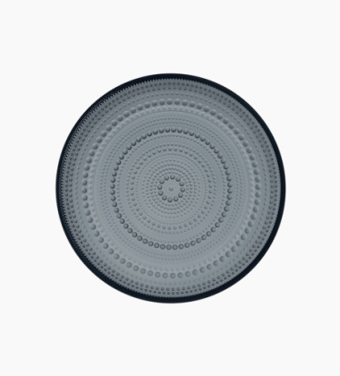 Talerz deserowy szklany KASTEHELMI DINNER PLATE 25,4 cm Dark Grey