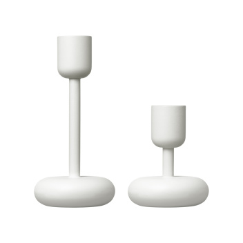 Komplet świeczników NAPPULA Candle Holder 183-107 mm Set 2 White