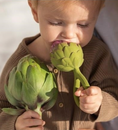 Gryzak - Grzechotka z organicznego kauczuku Hevea RATTLE ARTICHOKE Karczoch