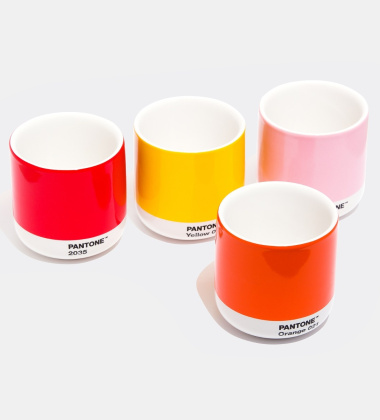 Kubki thermo 190 ml PANTONE CORTADO THERMO CUP - MIX 4 YELLOW – RED – ORANGE – LIGHT PINK