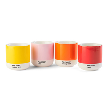 Kubki thermo 190 ml PANTONE CORTADO THERMO CUP - MIX 4 YELLOW – RED – ORANGE – LIGHT PINK