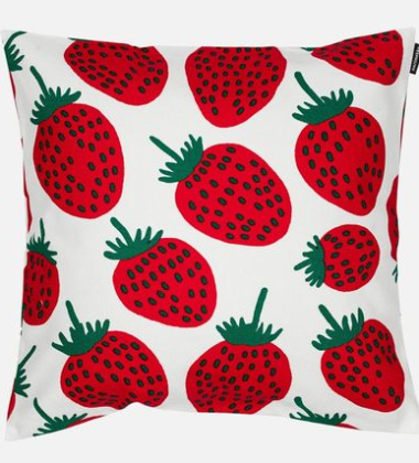 Poszewka na poduszkę bawełniana 40x40 cm MANSIKKA Pieni Cushion Cover Red-White