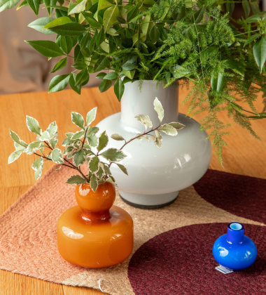 Wazon szklany UMPU Vase 18,6x20 cm - Butter