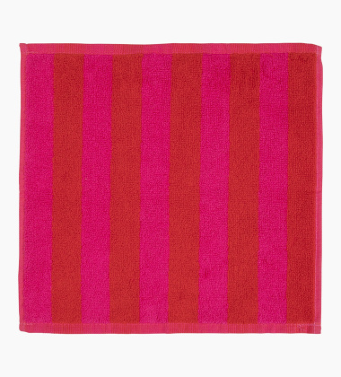 Ręcznik do rąk frotte dwustronny 30x30 KAKSI RAITAA Red-Pink