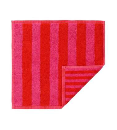 Ręcznik do rąk frotte dwustronny 30x30 KAKSI RAITAA Red-Pink