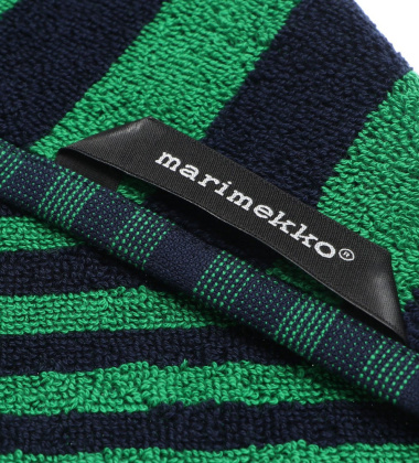 Ręcznik do rąk frotte dwustronny 30x30 KAKSI RAITAA Dark Blue-Green