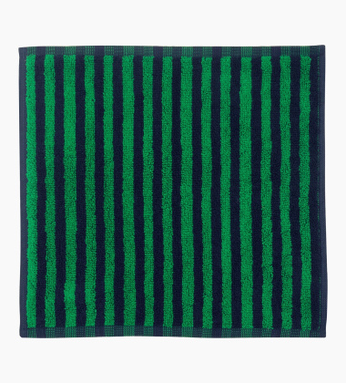 Ręcznik do rąk frotte dwustronny 30x30 KAKSI RAITAA Dark Blue-Green