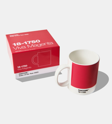 Kubek z uchem 375 ml PANTONE MUG COLOR OF THE YEAR 2023 - Viva Magenta 18-1750