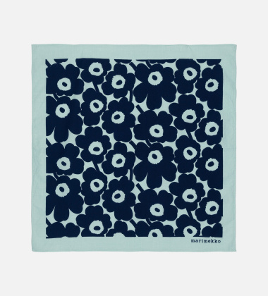 Bawełniana apaszka 55x55 cm ASTRILLI MINI UNIKKO Bandana Turkuoise-Dark Blue