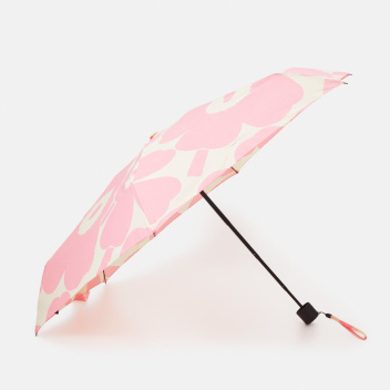 Parasolka składana Mini Manual UNIKKO Umbrella Pink-Off-White