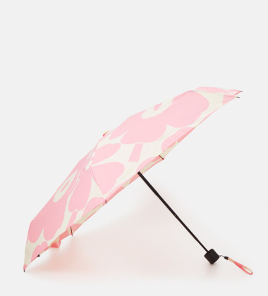 Parasolka składana Mini Manual UNIKKO Umbrella Pink-Off-White
