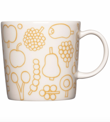 Kubek z porcelany 300 ml FRUTTA Oiva Toikka Mug Bright Yellow