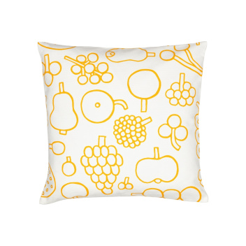Poszewka na poduszkę 47x47 FRUTTA Cushion Cover Oiva Toikka - White-Yellow