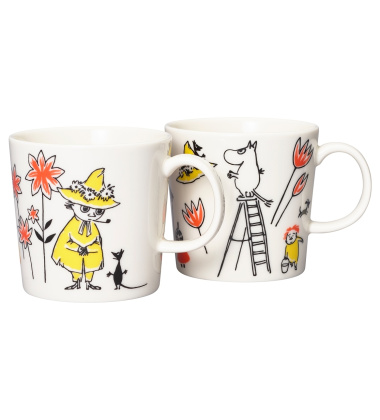 Komplet Kubków Muminki 2x300 ml MOOMINTROLL - SNUFKIN 2-Pack Moomin and Red Cross