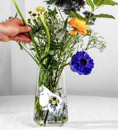 Wazon szklany Muminki 19 cm MOOMIN SUMMER VASE - SNORKMAIDEN
