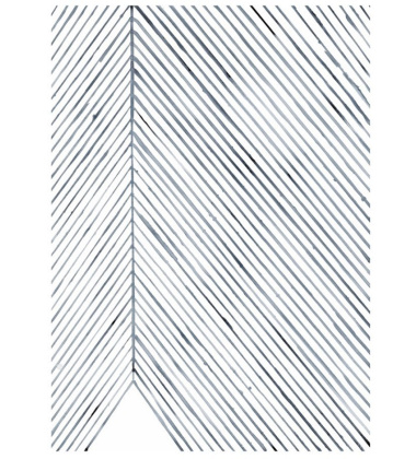Leaf Lines Art Print Poster 50x70 Blue