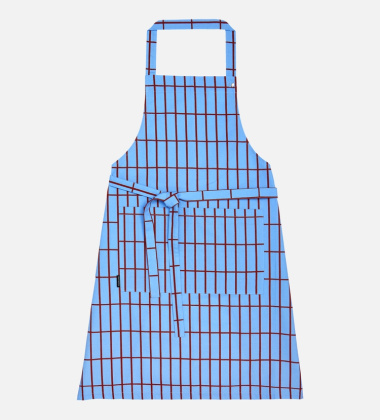 Fartuszek kuchenny 84x85 cm PIENI TIILISKIVI Apron Light Blue-Dark Red