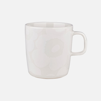 Kubek z porcelany z uchem 400 ml UNIKKO Mug Off White