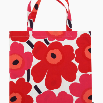 Torba bawełniana 44x43 cm UNIKKO Tote Bag Red-White