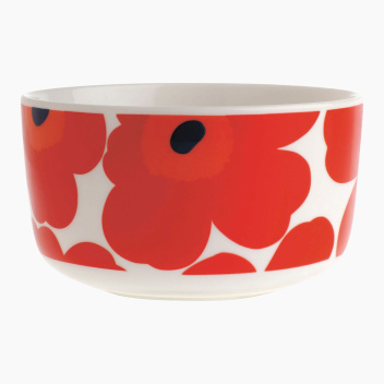 Miseczka z porcelany 500 ml OIVA UNIKKO Bowl Red-White