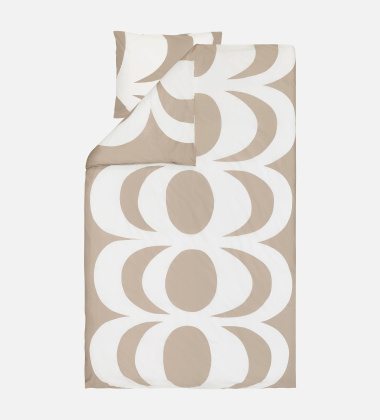 Pościel bawełniana 150x210 KAIVO Duvet Cover Set Beige-White