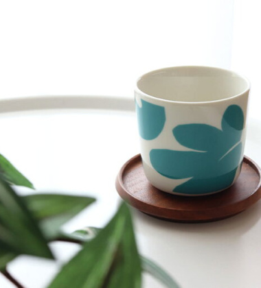 Kubek z porcelany bez ucha 200 ml LEIKKO Mini Mug White-Turquoise