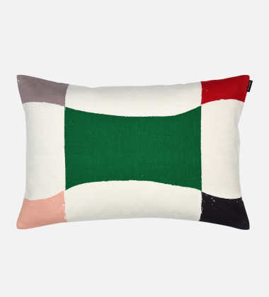 Poszewka na poduszkę 40x60 ALMENA Cushion Cover Green-Grey-White