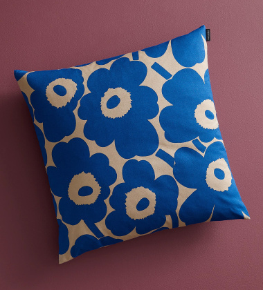 Poszewka na poduszkę 50x50 PIENI UNIKKO Cushion Cover Blue-Brown