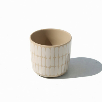 Kubek z porcelany bez ucha 200 ml OIVA ALKU Mini Mug Terra-White
