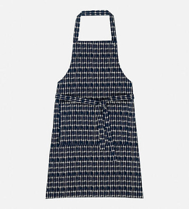 Fartuszek kuchenny lniany 84x85 PIENI ALKU Apron Terra-Dark Blue