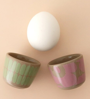 Komplet kieliszków do jajek ALKU and UNIKKO EGG CUP Set 2 Terra-Mint-Pink