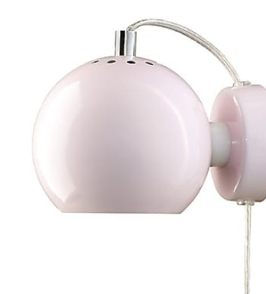 Lampa ścienna Ball Wall 12 cm Jasny Róż Połysk