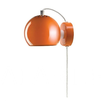 Lampa ścienna Ball Wall 12 cm Pomarańczowa Połysk
