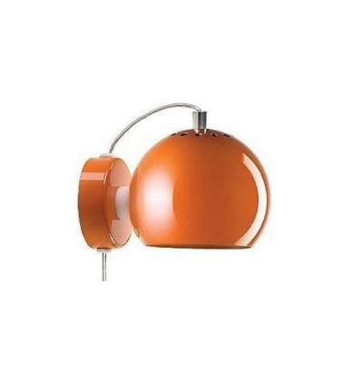 Lampa ścienna Ball Wall 12 cm Pomarańczowa Połysk